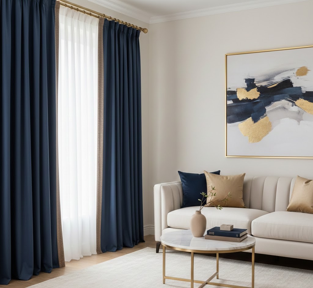 Elegant living room curtains