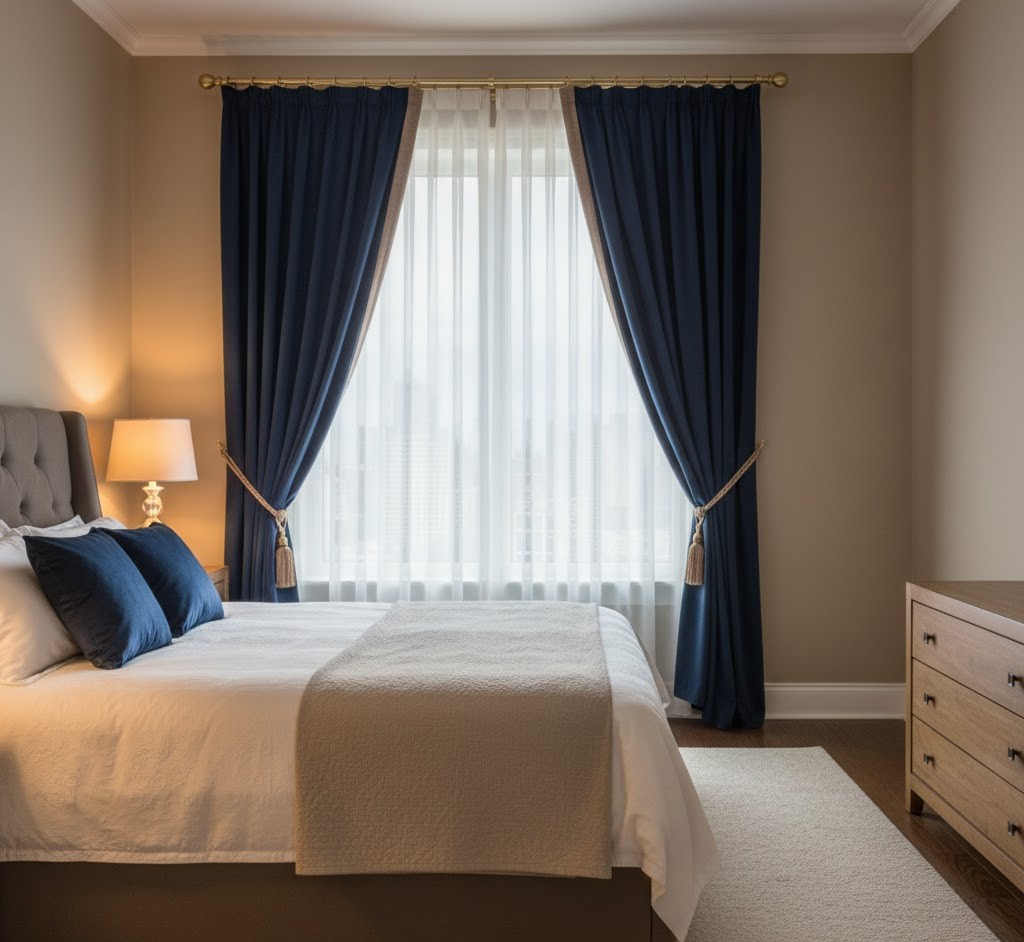 Master bedroom curtains